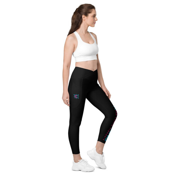 Crossover leggings with pockets - Black