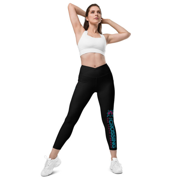 Crossover leggings with pockets - Black