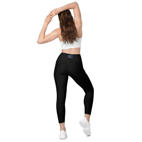 Crossover leggings with pockets - Black