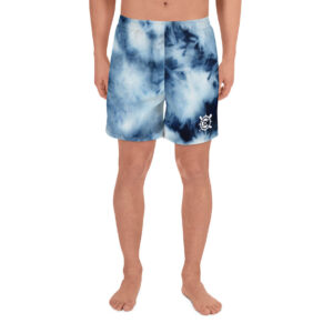 Men's Recycled Athletic Shorts - Blue Tie Dye