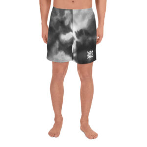 Men's Recycled Athletic Shorts - Gray Tie Dye