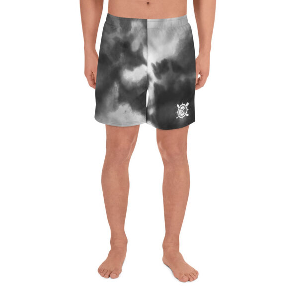 Men's Recycled Athletic Shorts - Gray Tie Dye