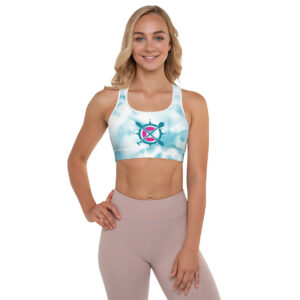 Padded Sports Bra - Blue Tie Dye