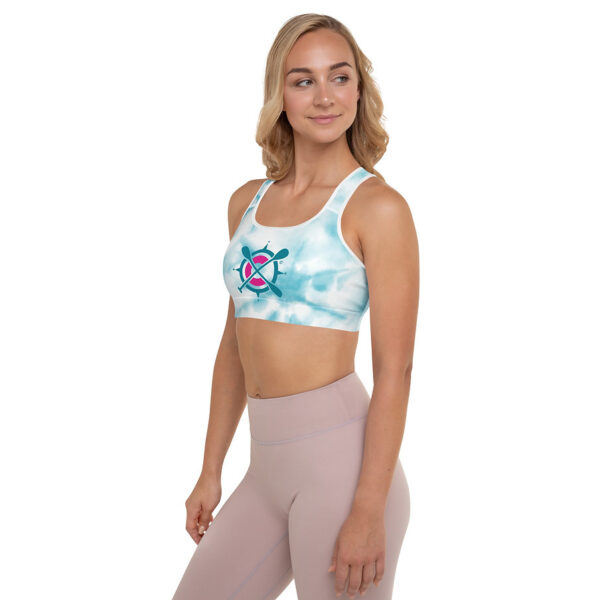 Padded Sports Bra - Blue Tie Dye