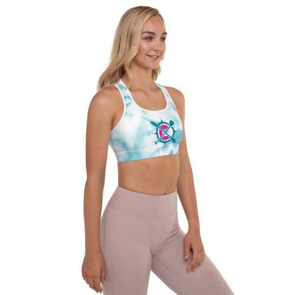 Padded Sports Bra - Blue Tie Dye