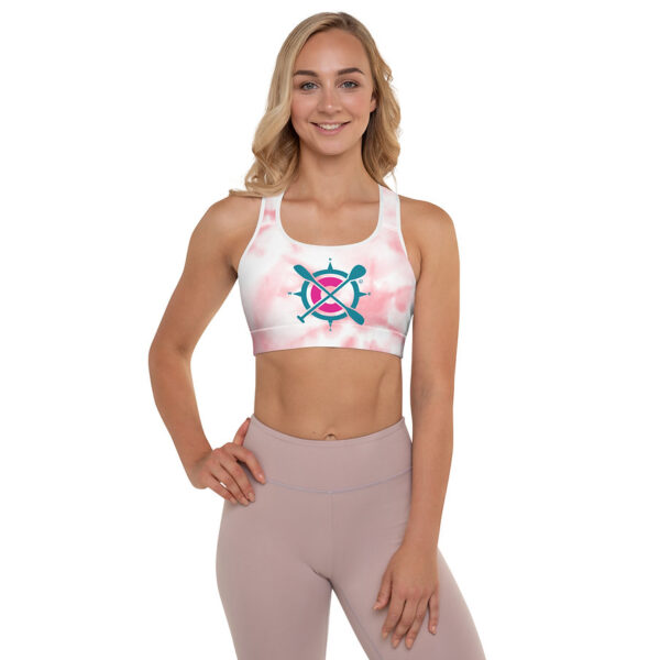 Padded Sports Bra - Pink Tie Dye