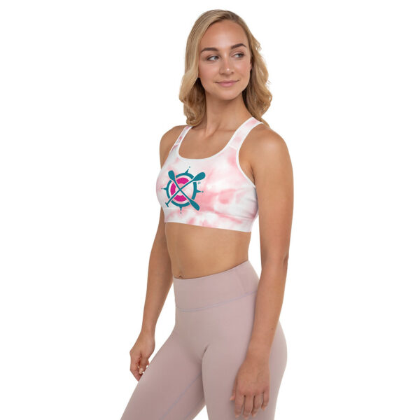 Padded Sports Bra - Pink Tie Dye